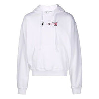 Men's Off-White FW21 Arrow Pattern Alphabet Printing Solid Color Loose Fit White OMBB037F21FLE0150132