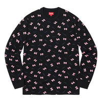 Supreme FW19 Week 11 Bow Waffle Thermal Black Tee SUP-FW19-1003