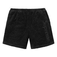 Supreme SS18 Terry Logo Short Black Alphabet LOGO Shorts Unisex SUP-SS18-396