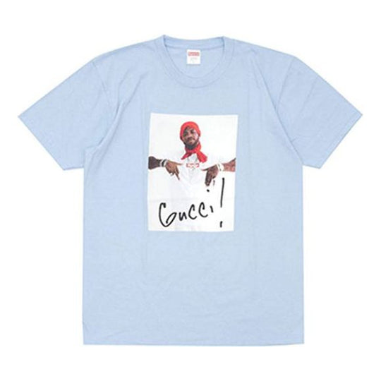 Supreme FW16 Gucci Mane Light Blue Tee SS18-0227