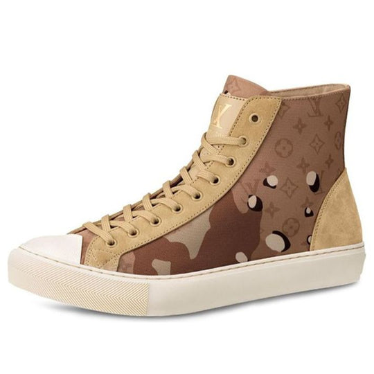 LOUIS VUITTON Tattoo Monogram Ankle Sneakers 'Brown Camo Monogram' 1A5YVM