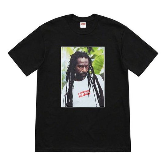 Supreme Buju Banton Tee Reggae Character Printing Short Sleeve Unisex Black SUP-SS19-10482