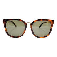 Gucci Double G Webbing Series Sunglasses Asia Edition Tortoiseshell Color Circular GG0079SK