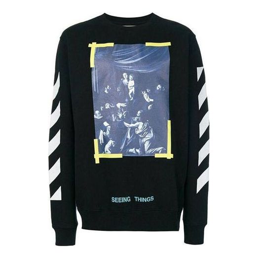 Off-White SS21 Yellow Zebra Pullover Black OMBA003F170030161001