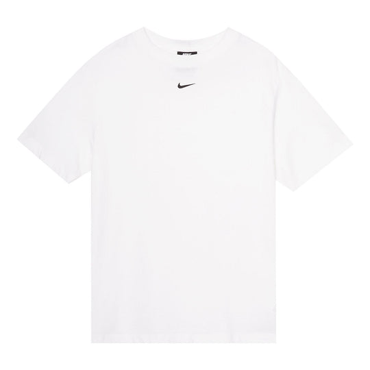 (WMNS) Nike Sportswear Essential Solid Color Small Label Casual Round Neck Short Sleeve White T-Shirt DH4256-100