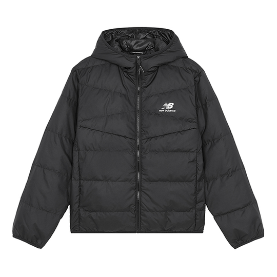 New Balance Logo Casual Down Jacket 'Black' AMJ13338-BK