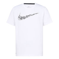 Nike Dri-Fit Printing Training Short Sleeve White CJ4634-100