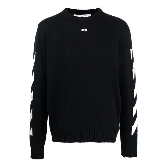 Off-White FW22 Round Pullover 'Black White' OMHE023C99KNI0011001