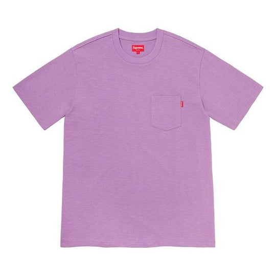 Supreme SS20 Week 1 S/S Pocket Tee Basic Short Sleeve Unisex Purple T-Shirt SUP-SS20-134