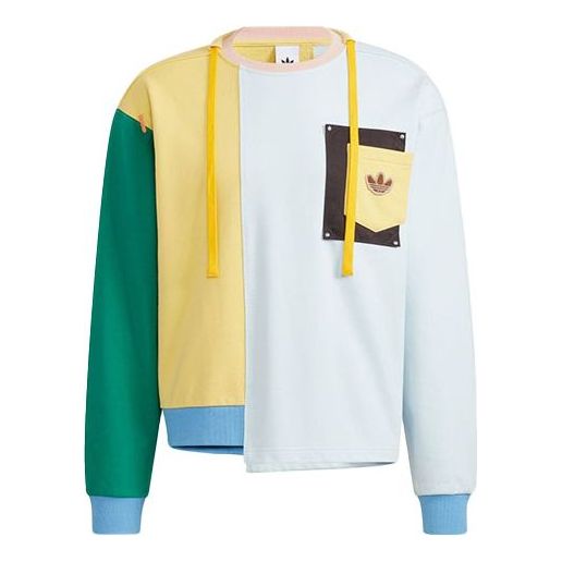 adidas Originals x Melting Sadness Crossover Pullover 'White Yellow Green' HC0348