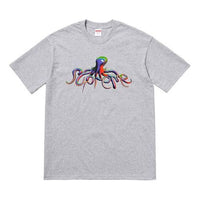 Supreme SS18 Tentacles Tee Heather Grey Printing Short Sleeve Unisex Gray SUP-SS18-488