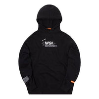 HERON PRESTON x NASA Raglan Facts Crossover hooded Long Sleeves Unisex Black HMBB004F198080181001