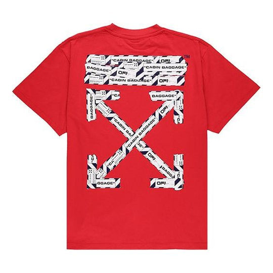 Off-White SS20 Airport Tape Print For Men Red OMAA038S201850032088