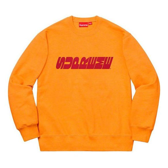 Supreme FW19 Week 3 Breed Crewneck Chest Logo Round Neck Unisex Orange SUP-FW19-364