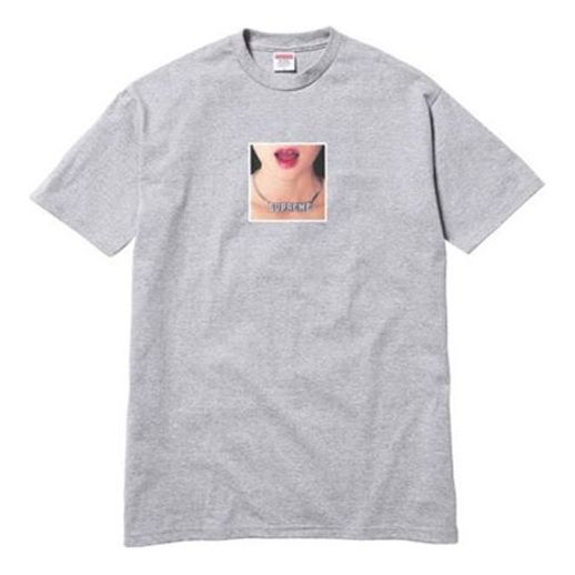 Supreme SS18 Necklace Tee Heather Grey Printing Short Sleeve Unisex Gray SUP-SS18-0041