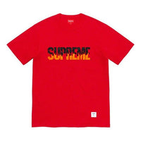 Supreme FW19 Week 1 Flame S/S Top logo Short Sleeve Unisex Red SUP-FW19-025