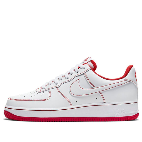 Nike Air Force 1 '07 'Contrast Stitch - White University Red' CV1724-100