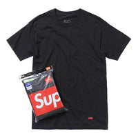 Supreme FW19 Week 1 x Hanes Tagless Tees (3 Pack) Black T 3 SUP-FW19-037