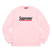 Supreme SS20 Week 2 Underline Crewneck logo Round Neck Pullover Unisex Pink SUP-SS20-354