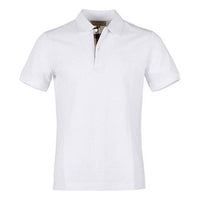 Men's Burberry lapel Cardigan Short Sleeve Polo Shirt White 80045791