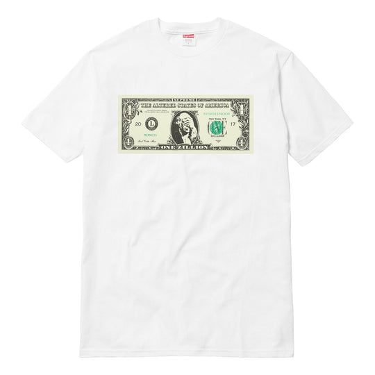 Supreme FW17 Dollar Tee White Printing Short Sleeve Unisex SUP-SS18-544