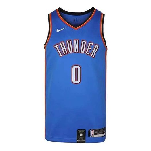 Nike MENS NBA Oklahoma City Thunder Russell Westbrook 0 Swingman Tank Blue AV4955-403