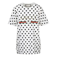 (WMNS) Gucci With Round Neck And Wave Dot Letters For White 615044-XJCLK-9381