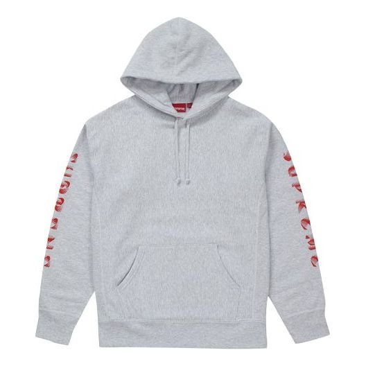 Supreme FW18 Gradient Sleeve Hooded Sweatshirt Ash 'Grey' SUP-FW18-852