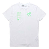 Off-White Fluorescence Alphabet Printing Short Sleeve White OMAA027R201850060145