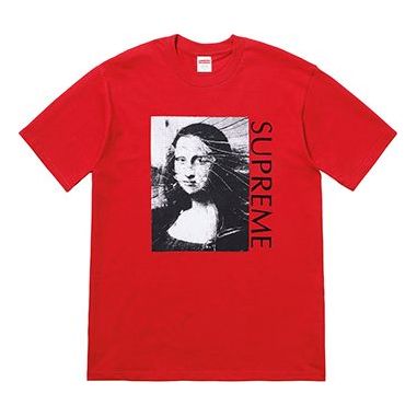 Supreme SS18 Mona Lisa Tee Red Printing Short Sleeve Unisex SUP-SS18-445