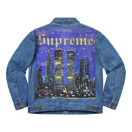 Supreme SS19 New York Painted Trucker Jacket SUP-SS19-10079