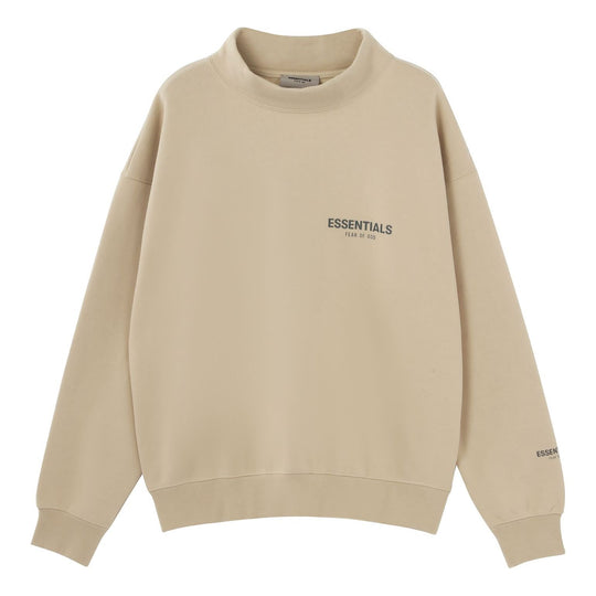 Fear of God Essentials FW21 Mock Neck Sweatshirt Beige FOG-FW21-111