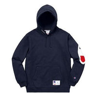 Supreme SS18 x Champion Hooded Sweatshirt Navy SUP-SS18-527