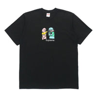 Supreme FW19 Week 17 Bite Tee Cartoon Graffiti Printing Short Sleeve Unisex Black SUP-FW19-10909