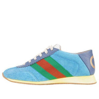 (WMNS) Gucci Rocket Suede Low 'Blue' 537049-0WE10-4361