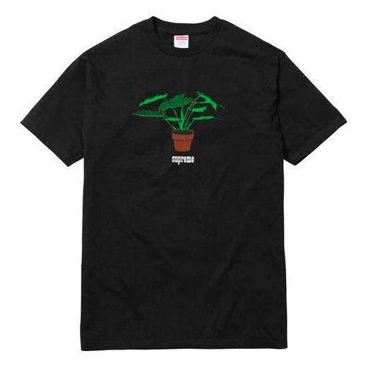 Supreme FW17 Plant Tee Pale Black Bonsai Printing Short Sleeve Unisex SUP-SS18-661