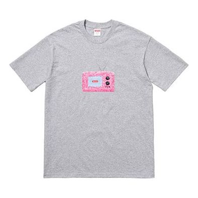 Supreme SS18 TV Tee Heather Grey Short Sleeve Unisex Gray SUP-SS18-0091