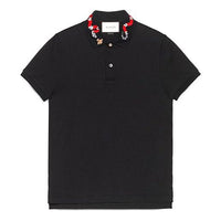 Gucci Men's Coral Snake Embroidered Polo Shirt Black 408323-X7332-1410