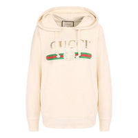 (WMNS) GUCCI Classic Gucci Logo Hoodie 'White' 457931-X5N71-9234