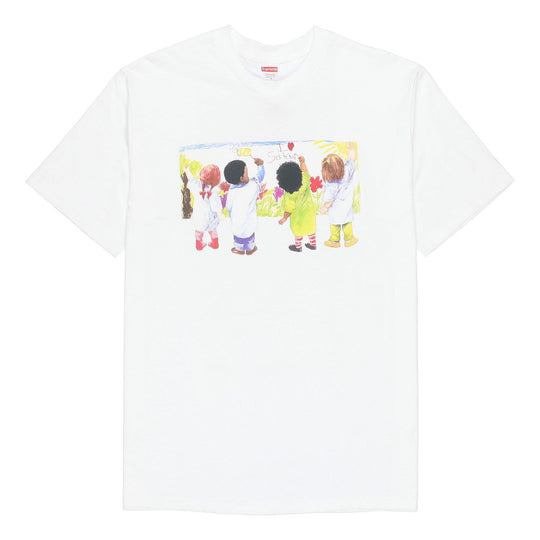 Supreme SS19 Kids Tee White Kids Graffiti Round Neck Short Sleeve Unisex SUP-SS19-264