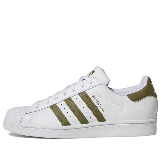 adidas Superstar White Focus Olive HP5501 SneakerSouqq