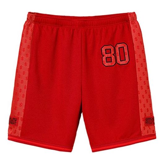 Supreme SS18 Monogram Short Red US dollar Embroidered Athleisure Casual Sports Shorts Unisex SUP-SS18-424