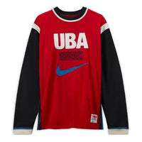 Nike Long-Shooting Top Contrasting Colors Printing Pattern Basketball Long Sleeves Asia Edition Red CZ4701-611