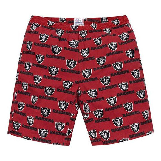 Supreme SS19 x NFL Raiders 47 Twill Short Crossover Shorts Unisex Red SUP-SS19-10324