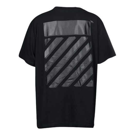 Off-White SS22 Pattern Cotton Short Sleeve Black OMAA038C99JER0041010