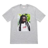 Supreme SS19 Buju Banton Tee Reggae Character Printing Short Sleeve Unisex Gray SUP-SS19-10458