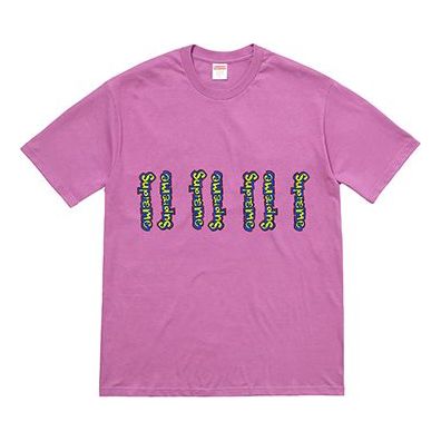 Supreme SS18 Gonz Logo Tee Light Purple Logo Tee SUP-SS18-434