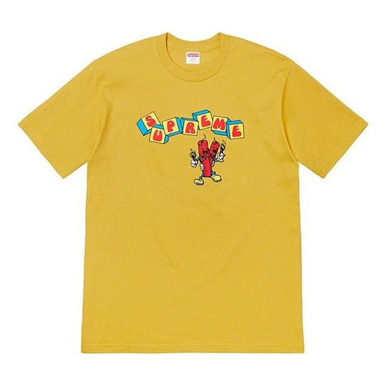 Supreme SS19 Dynamite Tee Printing Short Sleeve Unisex Yellow SUP SS19 SneakerSouqq