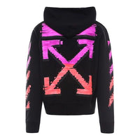 Men's Off-White SS21 Logo Printing Long Sleeves Loose Fit 'Black Fuchsia' OMBB034R21FLE0031032