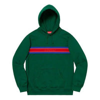 Supreme SS19 Chest Stripe Hooded Sweatshirt DarkGreen SUP-SS19-771